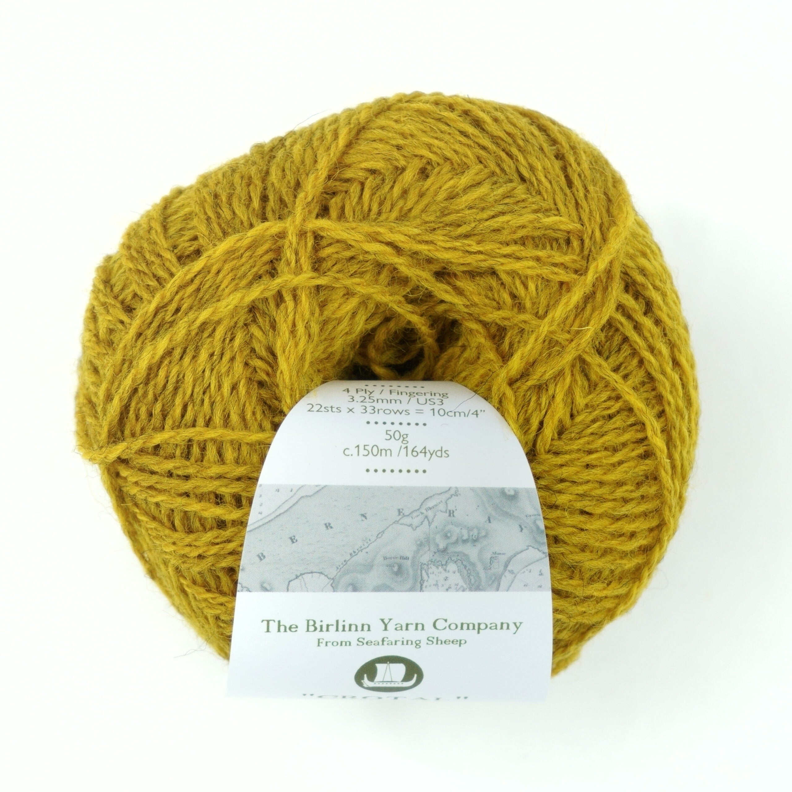 ball of Lichen from above: warm, mustard yellow