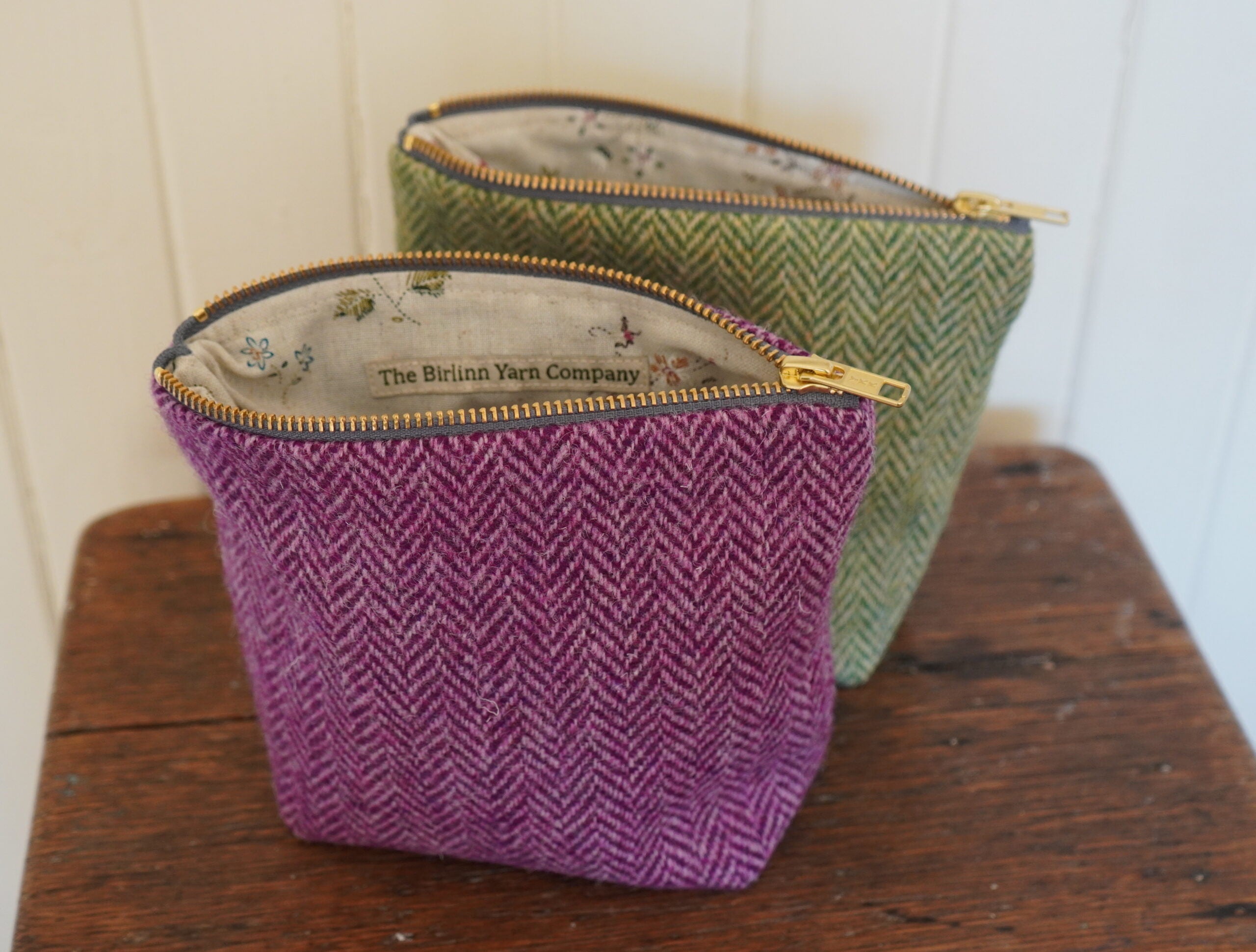 Harris Tweed Zipper Bags
