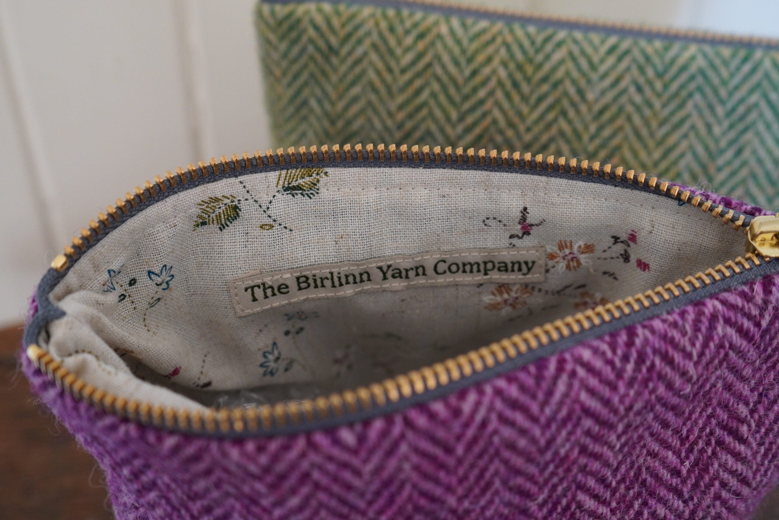 Harris Tweed Zipper Bags